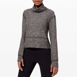 Lululemon Ready to Rulu Fleece Pullover Heathered Black 6